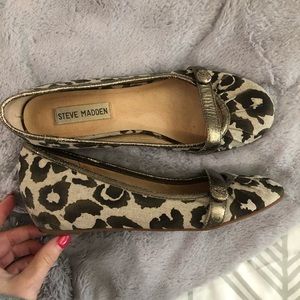 Steve Madden animal print flat with tiny wedge